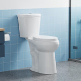 Garvee Two Piece Toilet Round/Elongated Bowl Water Efficient 1.28 GPF Durable Ceramic Modern Design CUPC Certified Home Bathrooms - Top Flush-Upgraded