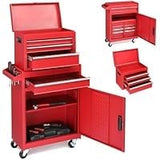 Garvee 2-in-1 Toolbox 4-Drawer Q235 - Steel, Metal, Portable, with Handles, and with Compartments