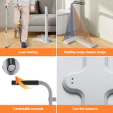 Garvee Adjustable Stand Assist Rail for Elderly, 300LB Capacity, Couch Lift Assist with Non-Slip Handle, Mobility Standing Aid Support Device with Walking Cane for Seniors, Pregnant or Disabled