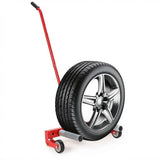 Garvee Heavy Duty Adjustable Tire Wheel Dolly – 330lbs Capacity, 23.5"-43.5" Width, 8in 360° Rollers – For Semi Truck, SUV, Skid Steer, ATV, RV, Trailer – Easy Tire Lifting – Red - Red