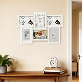 Garvee 4x6 Multi Photo Frames Set – Collage Wall Decor with Glass Front – Family, Wedding, or Gallery Display - White