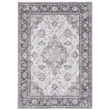 Garvee Vintage Floral Area Rug 5x7ft – Washable Low Pile Carpet with Non-Slip Backing, Soft and Durable Mat for Living Room, Bedroom, Dining Room – Brown Tone – USA Specification - Brown