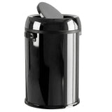 Garvee 17 Gal/65 L Round Trash Can, Stainless Steel Swing Top Garbage Can for Kitchen, Heavy Duty Commercial Trash Bin with Swing Lid for Restaurant Home Office, Gloss Black - Gloss Black