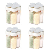 Garvee Set of 4 Spice Jars – Kitchen Seasoning Containers for Salt, Pepper, Sugar, Cinnamon, Star Anise, and Cumin – Organized Storage Pots for Home or Restaurant – Easy to Use Spice Bottles – System default_1