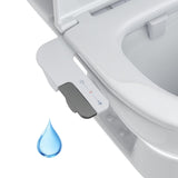 Garvee Non-Electric Ultra-Slim Dual Nozzle Bidet Attachment for Toilet Seat - Rear & Feminine Wash - Self-Cleaning Cold Water Spray - Adjustable Pressure - Easy Install - Fruit Gray Handle - Eb012 – Gunmetal Knob