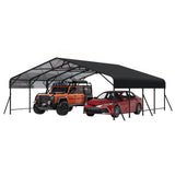 Garvee Metal Carport, 20 x 20 x 9 FT Heavy-Duty Steel Frame Garage Shelter for Cars Boats and Tractors in All-Weather Outdoor Use