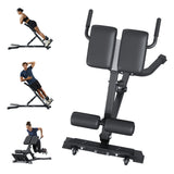 Garvee Multi-Functional Roman Chair, Adjustable Hyperextension Bench for Lower Back & Core Training, Heavy Duty 45 Degree Back Extension Station with 6 Heights & 5 Angles, 300LBS Capacity Strength Training Equipment for Home Gym