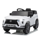 Garvee Licensed Lexus GX550 12V Kids Electric Ride-On Car – Parent Remote Control – 4-Wheel Suspension – Music & LED Lights – Battery Powered Toy for Boys & Girls - White