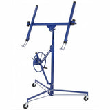 Garvee Drywall Lift 11Ft, Heavy Duty Sheetrock Lifter,150LBS Drywall Rolling Lifter Panel,Drywall Lift Panel Hoist Jack with 3 Lockable Wheels and 360° Adjustable Telescopic Arm，Blue