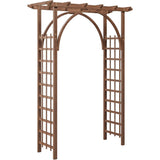 Garvee Wooden Garden Arbor for Wedding & Patio Decor, 85 in Natural Fir Wood Garden Arch and Outdoor Plant Trellis with Easy Assembly