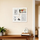 Garvee 4x6 Multi Photo Frames Set – Collage Wall Decor with Glass Front – Family, Wedding, or Gallery Display - White