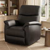Garvee Power Swivel Recliner Chair, PU Leather Electric Reclining Armchair with Free Position, 270 Degree Swivel, Wide Seat, 350 Lb Capacity, Single Sofa for Living Room Bedroom, Black - Black|PU