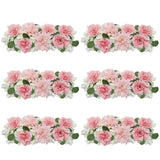 Garvee Elegant Artificial Peony and Dahlia Flower Arrangement Set – Silk Pink Faux Floral Decor with Eucalyptus Leaves – Wedding Arch, Table Centerpiece, Party Backdrop, Bridal Shower – Set of 6, Pink