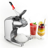 Garvee Commercial Ice Crusher 209LBS/H, 300W Electric Snow Cone Machine with 4 Stainless Steel Blades, 1450RPM, 1.98LBS Hopper Shaved Ice Maker with Bowl & Cover for Home and Commercial Use, Yellow
