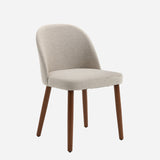 Garvee Modern Padded Dining Chair with Wooden Legs, Ergonomic Soft Cushion Kitchen Chair - Khaki