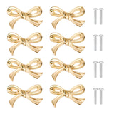 Garvee Bowknot Cabinet Knobs, Gold - 8-Pack Zinc Alloy 3D Bow Shaped Drawer Pull Handles w/ Screws, 2.76 x 1.97 in - Fingerprint-Resistant Decorative Hardware for Dresser, Closet, Kitchen & Bathroom Cabinets - Color: Gold