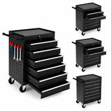 Garvee 24-Inch Rolling Tool Chest, 6-Drawer Lockable Tool Storage Cabinet with Drawer Liners & Wheels, Portable Tool Cart for Garage, Workshop & Auto Repair - Black (Locking Lid)
