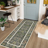 Garvee Modern Black Area Rug - Soft & Durable Carpet for Living Room, Bedroom, Entryway - Non-Slip - 2x6ft - Black