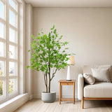 Garvee Artificial Maple Tree 5ft Tall — Realistic Faux Green Plant with Lifelike Leaves, No Maintenance Needed, for Indoor Home Living Room Office Corner Fl
