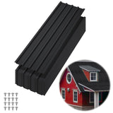 Garvee Corrugated Metal Roofing Panels 20-Pack, 5ft Heavy-Duty Galvanized Steel Roof Sheets (60.63"x 16.77") with Screws, All-Weather Matte Black Siding Wall Panels for Shed, Carport, Fence - Black