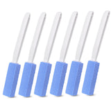 Garvee Powerful Multi-Surface Toilet Brush Set – 6 Pack Blue, Extended Ergonomic Handles, Bubble Pumice Stone Heads, Hanging Space-Saving Design, Durable Plastic, spot Remover for Bathroom, Size: 13.5+20.5cm, Color: Blue