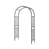 Garvee Metal Garden Arch Arbor Trellis – Heavy Duty Steel Garden Arbor for Climbing Plants, Wedding Ceremony, Party & Outdoor Decoration – Weather-Resistant Black Garden Archway for Lawn, Patio, and Pathway - Black