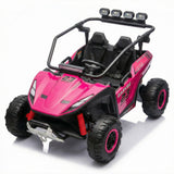 Garvee 12V Kids Ride-On UTV, 2-Seater 4WD Electric Off-Road Truck w/ 2.4G Remote Control - Dual 40W Motors - LED Lights, Safety Belt, Horn, Music/USB - FWD/REV, Ages 3-6