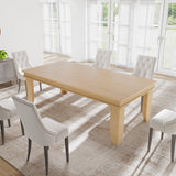 Garvee Farmhouse Rectangular Dining Table, 68.5 in Solid Wood Kitchen & Dining Room Table for 4-6, Thick Sturdy Legs, Rustic Light Oak (Natural Wood Color)