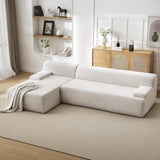 Garvee 108" Modular L-Shaped Sectional Sofa with Left Chaise – Oversized Boneless Comfy Couch – Deep Thick Corduroy – Memory Foam – No Assembly – Spacious Living Room – Brown - Beige (Corduroy Fabric)