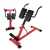 Garvee Hyperextension Roman Chair, Adjustable Extension Bench for Core Glute & Lower Back Workouts, 330Lbs Home Gym Equipment for Men & Women, Red - Red
