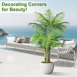 Garvee High-Quality Triple Golden Cane Palm Artificial Tree 4Ft Tall - Set of 2, Perfect for Indoor/Outdoor Home Decor, Office, Big House, and Tropical Themed Spaces (UV Resistant)