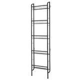Garvee Space-Saving 5-Tier Bathroom Storage Rack - Slim Freestanding Shelf for Small Spaces - Anti-Slip Base - Ideal for Bathroom, Kitchen, Laundry Room, Pantry - Black - Black