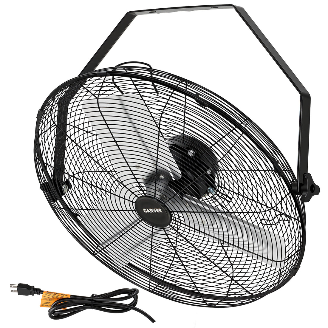 Garvee High Speed Industrial Wall Mount Fan – 18 Inch, 3500 CFM, 3-Speed, Heavy-Duty Aluminum Blades, 360° Adjustable Tilt, IP44 Waterproof – For Garage, Warehouse, Greenhouse, Commercial & Residential Use