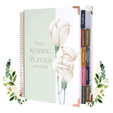 Garvee A4 Floral Wedding Planner Notebook – 88 Pages, Gold Spiral Bound Bridal Journal with Budget, Guest List, Timeline, Checklist – High Quality 100gsm Paper – Large Tulip Theme – Engagement Gift – Size: 29×25.5×2.5cm – Tulip Theme - Tulip Theme