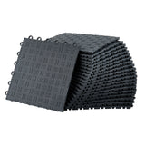 Garvee 50 Pack 12"X12" Interlocking Garage Floor Tiles,Double-Sided Non-Slip Flooring, Heavy Duty PVC Garage Flooring Tiles Covering for Basement, Workshop & Repair Shop,Black