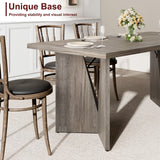 Garvee Modern 71'' Rectangular Dining Table for 6-8 – Farmhouse Style, Sturdy Heavy Duty Legs – Large Wooden Tabletop – Ideal for Family Gatherings – Grey