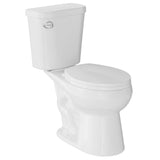 Garvee Two-Piece Round Toilet, 17" ADA Comfort Height - 1.28 GPF Single Flush, Side-Mount Handle - 12" Rough-In, White Porcelain, Soft-Close Seat, Includes Cover Plate & Water Parts | Seat height 17", 3488D upgraded model, single handle, including cover - Side Flush