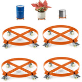 Garvee 55Gallon Drum Dolly with Labor-Saving Handle,1200Lbs Capacity, Oil Drum Cart with Smooth-Rolling Wheels & Brake Wheels , Heavy Duty q235 Steel Barrel Drum Dollies for Garages Warehouse Workshop