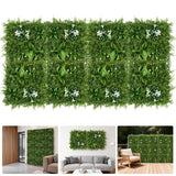 Garvee Artificial Boxwood Hedge Wall Panels - Realistic Greenery Privacy Screen - UV Protected Interlinked Trellis for Indoor Outdoor Home Decor, Patio, Balcony, Wedding Backdrop - 8 Pack, 50x50CM