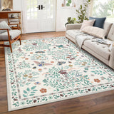 Garvee Ultra Soft Area Rug for Living Room and Bedroom - Modern Soft fabric Carpet - Cozy Floor Mat for Home Decor - Large Size - Beige, 9x12ft - Beige