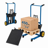 Garvee 450 lb Hydraulic Material Lift Stacker, 35.8" Max Lift, Removable Platform Cart, Yellow