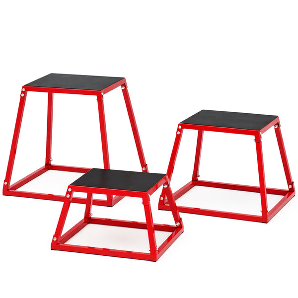 Garvee Heavy-Duty Steel Plyometric Jump Box Set with Non-Slip