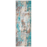 Garvee Vintage Abstract Rug, Washable Low Pile Soft Area Rug for Living Room kitchen Bedroom, Non-Slip Non-Shedding Foldable Indoor Carpet
