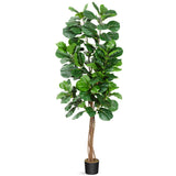 Garvee Modern Artificial Banyan Tree – 73 Inch Tall Faux Fiddle Leaf Fig in Pot – Decorative Indoor Outdoor Simulation Plant – Large Fake Tree for Home, Office, Garden, Living Room – Color: Banyan Tree 73 inches H