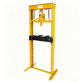 Garvee Heavy Duty 12 Ton H-Frame Hydraulic Shop Press – Adjustable Press Plates, Precision Return Spring, Industrial Power Equipment for Garage Metalworking, Floor-Standing, Yellow – Includes Particulate Cover, 12T