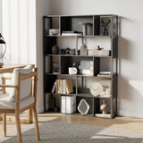 Garvee 5-Tier Tall Bookshelf, Bookcase, Large Metal Shelf, 11.8 x 47.2 x 74.2 Inches, for Living Room, Kitchen, Pantry, Study, Home Office - Black