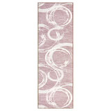 Garvee 2' × 6' Abstract Swirl Runner Rug, Machine Washable Non-Slip Low-Pile Rug for Hallway, Kitchen & Entryway, Pink