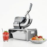 Garvee Commercial Ice Crusher, 1450RPM 661LBS/H Shaved Ice Machine, 300W Electric 4 Blades Snow Cone Machine for Home Use, Bars, Cafes, Parties, Silver