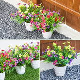 Garvee UV-Resistant Artificial Eucalyptus Violet Flowers & Fern Leaves – 30 PCS Lifelike Multicolor Silk Fake Flower Bundle for Indoor Outdoor Home, Garden, Wedding, Planter Decor – Colors: Purple, Magenta, Yellow