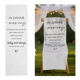 Garvee In Loving Memory Reserved Row Chair Sashes, 4-Pack Linen Memorial Empty Seat Markers for Wedding Ceremony Aisle, Reusable Rustic Boho Keepsake Decor - 14.96 x 50 in - Color: White - White